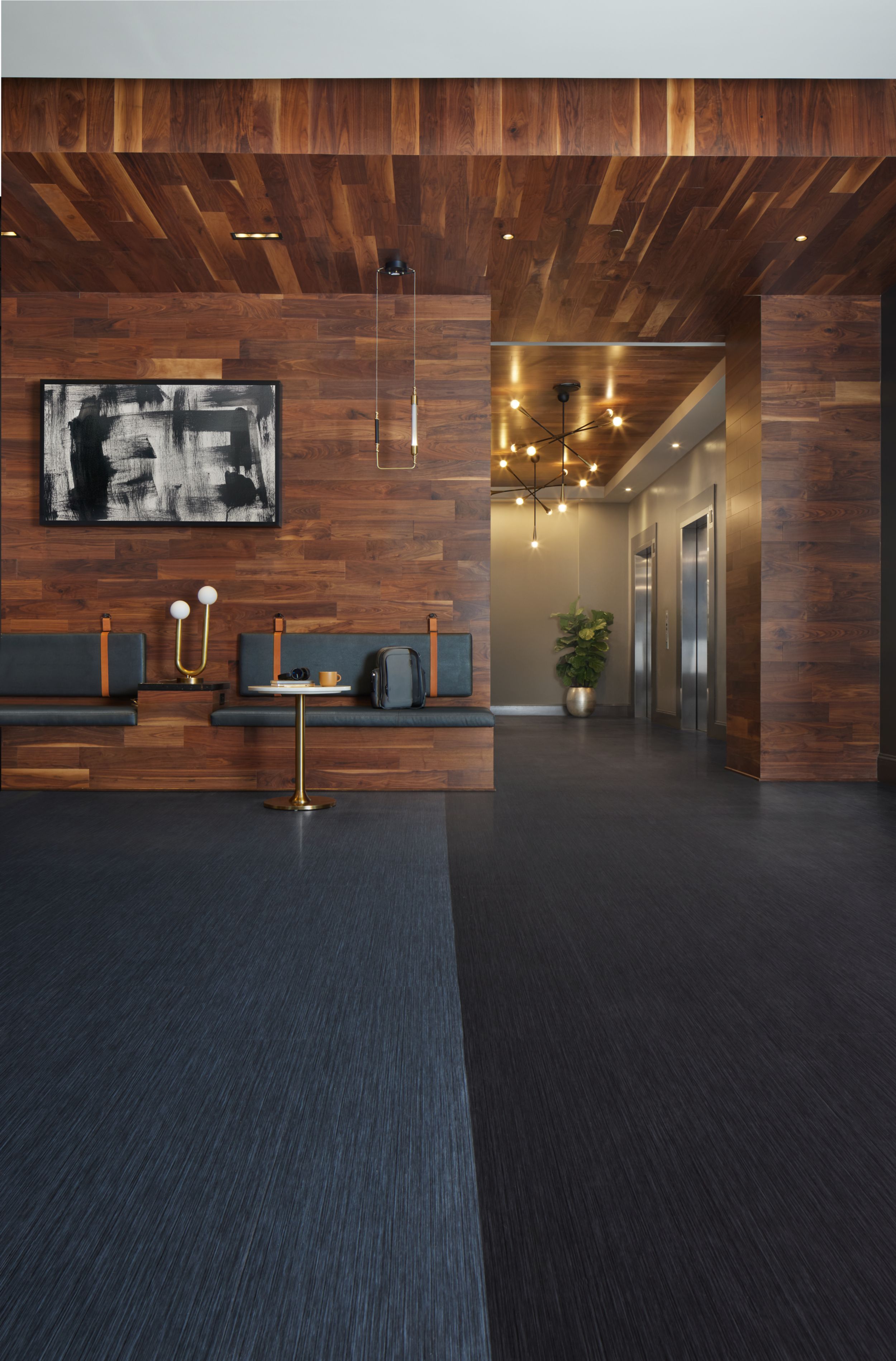 Interface Shantung LVT in an open lobby image number 4